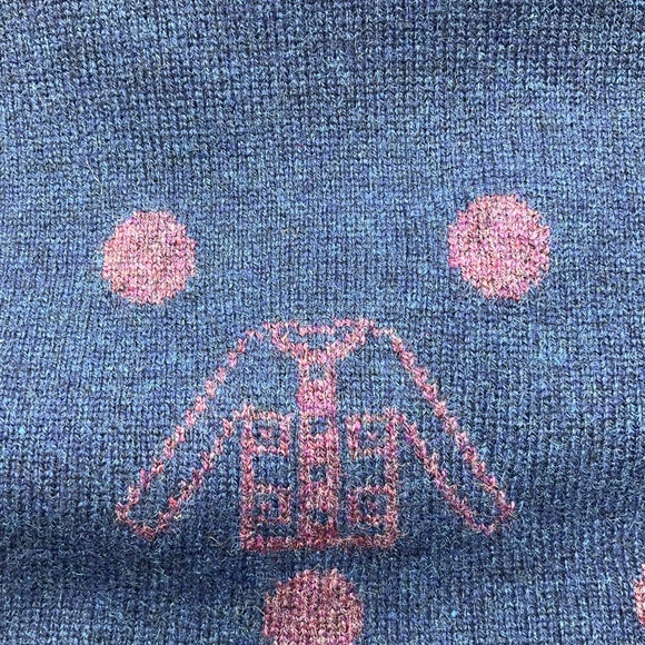 Chanel Blue / Purple 2008 Crystal CC Dot Pattern Fringe Cashmere Knit Scarf - Picture 12 of 12